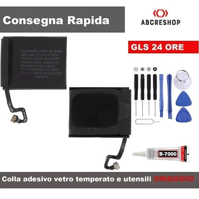 BATTERIA PER APPLE WATCH SERIE 4 GENERAZIONE 44mm WATCH A2059 291mAh NUOVA 4-44 - Immagine 1 di 3