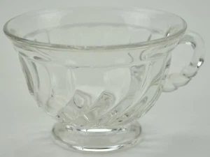 Taza vintage con patas de vidrio Fostoria patrón de colonia 2,25" de alto cristal coleccionable - Imagen 1 de 4