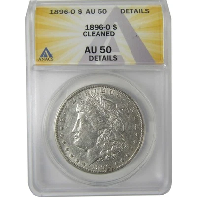1896 O Morgan Dollar AU 50 Details ANACS Silver $1 Coin SKU:I18948 - Image 1 of 4