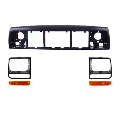 New Front Header Panel Headlight lamp for 1998-2001 Jeep Cherokee Plastic 5pc Foto 1 de 4
