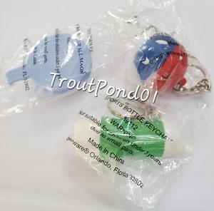 Tupperware Keychains + Magnet Set 3 Sports Bottle Forget Me Not Shape O Ball New - Picture 1 of 4