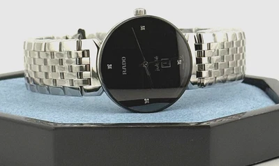 Rado Florence классические бриллианты черный циферблат часы R48913713 совершенно новый в коробке - Изображение 1 из 4