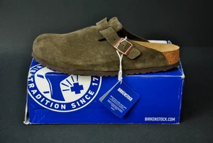 Neu Birkenstock Mokka Wildleder Braun Boston Schuhe 45 M 12 Weichbettung 50725CS - Bild 1 von 9