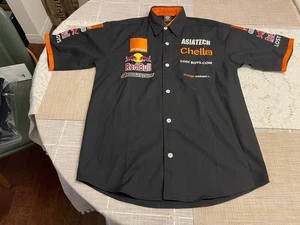 Arrows F1 Racing Orange Team Pit Crew Button Shirt Size M Formula 1 Red Bull - Picture 1 of 13