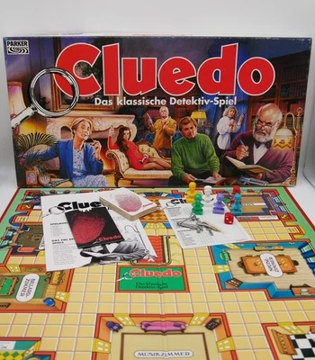 Cluedo Familienspiel Gesellschaftsspiel Brettspiel von Parker 1992 vollständig - Bild 1 von 4