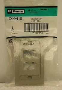 Placa frontal Panduit CFPE4IG Mini-Com serie ejecutiva *SELLADA* - Imagen 1 de 2