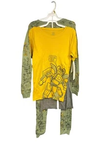 Carter's Boys Snug Fit 4 piece Cotton Pajama Set Size 14 Robot/Green/Yellow - Picture 1 of 5