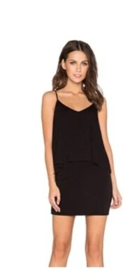 NWT • Soft Joie • Designer • Izidora Black Caviar Mini Dress • Retail $186 • L - Image 1 of 4