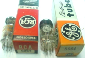 1 NOS RCA or GE 5964/6J6 Dual Triodes Tubes Tested TV10B G= 3720 mhos - Picture 1 of 6