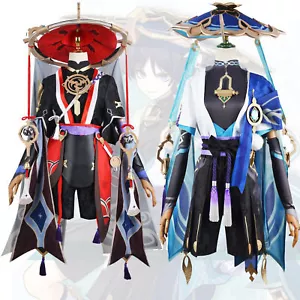 Game Genshin Impact Wanderer Scaramouche Cosplay Costume Men Outfits Full Set - Picture 1 of 28