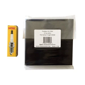 Air Filter for Harbor Freight Predator 13 hp 420cc + SPARK PLUG Fast Ship - Picture 1 of 4