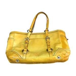 Coach Damen Lackleder Gallery Tote Handtasche gelb - Bild 1 von 6