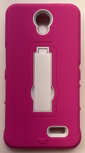 SW Cell Phone Case with Kickstand For ZTE Avid Plus Z828 - Hot Pink - Picture 1 of 7