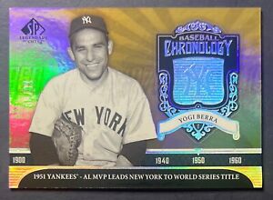 2006 SP Legendary Cuts Baseball Chronology Holofoil 10/99 Yogi Berra #BC-YB HOF