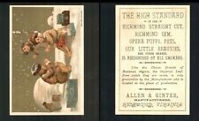 1880's ALLEN & GINTER ADVERTISING TOBACCO CARD  OUR LITTLE BEAUTIES  ,      936
