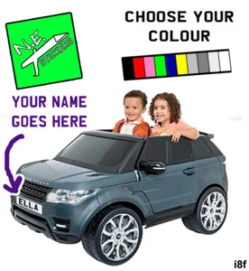FRONT +back? Personalised kids number plate for 12v FEBER Range Rover SPORT car - Picture 1 of 9