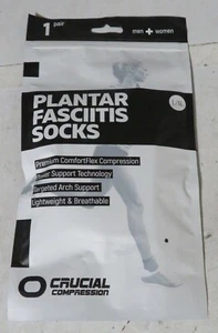 Crucial Compression Planter Fasciitis Socks Perfect Fit Size L/XL New Beige Pair - Picture 1 of 12