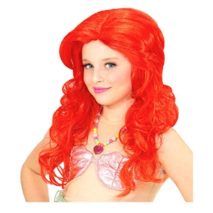 Perücke, Kinder ,Mädchen ,Langhaar, Meerjungfrau, rot,Zora,Karneval - Bild 1 von 1