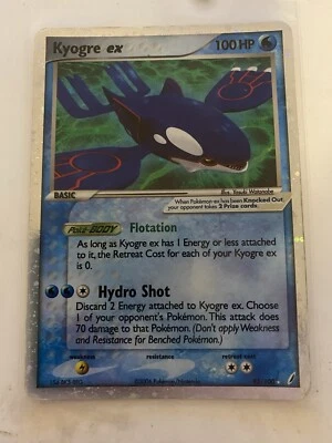 Pokemon Card Kyogre EX 95/100 EX Crystal Guardians Rare Holo Ultra Moderate Play - Image 1 of 2