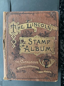 Old Antique Lincoln 17th Edition Stamp Album with 500+ stamps. - Picture 1 of 24