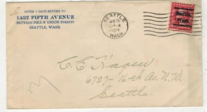 1923 SEATTLE WASHINGTON PRECANCEL POSTALLY USED - Picture 1 of 1