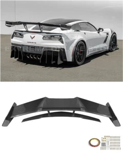 For 14-19 Corvette C7 Z06 | ZR1 Extended Carbon Fiber Rear Trunk Wing Spoiler - Picture 1 of 24