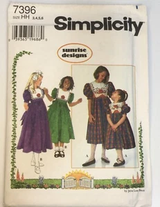 Dress Girls Size 3-6 S7396 Uncut Sewing Pattern Sunrise Designs Vintage 90s - Picture 1 of 2