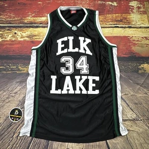 Camiseta deportiva de baloncesto de colección Elk Lake Warriors para hombre XL #34 Wilson EE. UU. negra Dimock PA - Imagen 1 de 7