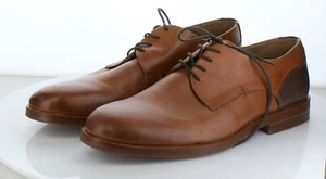 MSRP $175 H by Hudson London Enrico Brown Leather Derby Men's Size 46 EU - 13 US - Picture 1 of 5