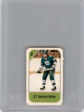 1982-83 POST CEREAL MINI NHL HOCKEY CARD WARREN MILLER HARTFORD WHALERS #NNO