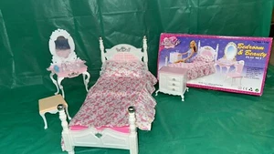 My Fancy Life Barbie Size Dollhouse Furniture Bed Room & Beauty Play Set w Box - Picture 1 of 3
