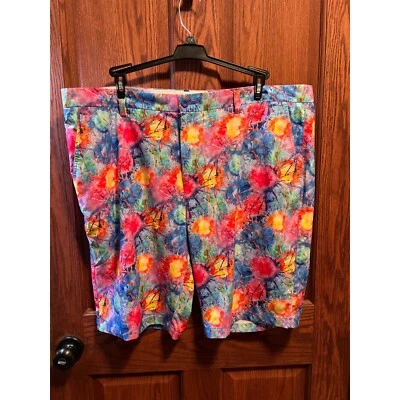 Hreski Colorful Golf Shorts Funky Pattern Casual Athletic Mens Size 44 - Image 1 of 4