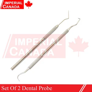 Set Of 2 Dental Probe 9 Explorer 23/17A Dental Periodontal Teeth Cleanin DS-2144 - Picture 1 of 3