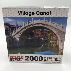 Puzzle Passion Village Canal 2000 Piece Jigsaw Puzzle Collection 39.375" x 27" - Picture 1 of 5