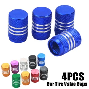 4pcs Aluminum Car Tire Valve Caps Tyre Valve Stem Air Dust Wheel Rim Caps Cover - Picture 1 of 22