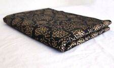 Dressmaking Black Gold Floral 7 Yards Fabric Indian Quilting, Crafting Fabric US