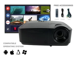 DLP Projector 3000 Lumens | Home Theater, Classroom, Office | Full HD HDMI USB - Picture 1 of 9