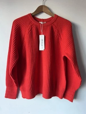 Marks & Spencer PER UNA Ladies crew neck Jumper Size XL bright orange 20 22 - Image 1 of 4