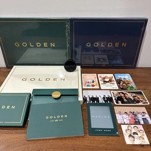 BTS Jungkook Golden Album 3 Versions Set Sealed + Photo Booklet Extra Photos Lot - Picture 1 of 10