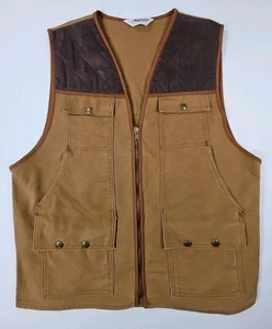 Vintage Key Imperial Game Hunting Vest Mens Large Duck Canvas Corduroy Pads USA - Picture 1 of 13