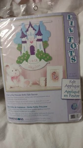 Dimensions Lil Tots Felt “Our Little Princess” Birth Date Banner~ - Picture 1 of 2
