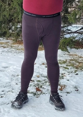 NUEVO CON ETIQUETAS Icebreaker Para Hombres L Apex Lana Merino Invierno Peso Medio Capa Base Apretada con Mosca Foto 1 de 4