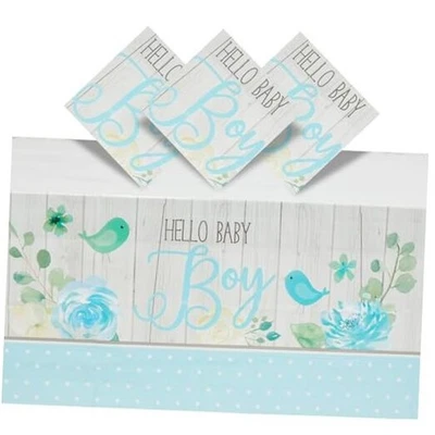  Paquete de 3 manteles de ducha para bebé niño - 54 x 108 pulgadas, plástico de 0,03 mm, multicolor   Foto 1 de 4