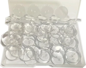 50 Pcs 1 Inch (25mm) Clear Buttons, 2 Hole Round 1"(25mm), clear - Picture 1 of 1