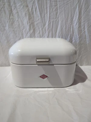 Wesco Single Grandy Bread Bin White – Powder-Coated Steel, Retro Design  - Image 1 of 4