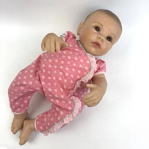 Linda Murray ADG So Truly Mine aprox. Muñeca bebé recién nacido 16" ojos marrones pelo - Imagen 1 de 8