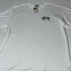 Stussy International Basic Tee Size XL White Short Sleeve Logo NWT - Picture 1 of 7