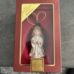 Lenox My Birthstone Angel Ornament Apirl with Original Box - Picture 1 of 7