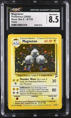 CGC 8.5 Magneton 2000 Base Set 2 9/130 Holo Pokemon Card - Image 1 of 2