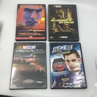 Lot NASCAR 4 DVDs Days of Thunder, Earnhardt Jr, Sealed 2002 Winston Cup, Gordon - Image 1 of 2